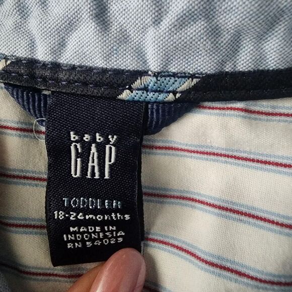 Gap White and Blue Shirt - Picture 4 of 6